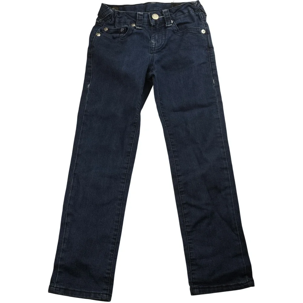True Religion‎ Geno Relaxed Slim Kids Jeans Dark Wash Blue Size 8